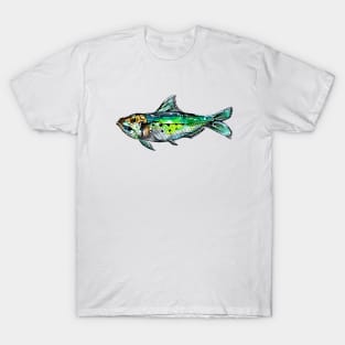 Green Sardine Watercolor T-Shirt